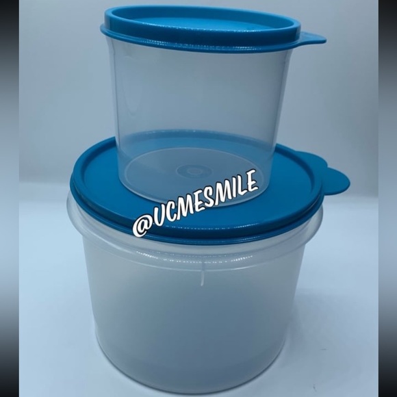 Tupperware Sheer Stacking Nesting Canister Storage Containers (4) Canisters set - Picture 4 of 6